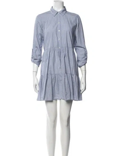 Pre-owned Veronica Beard Striped Mini Dress In Blue