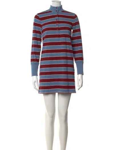 Pre-owned Veronica Beard Striped Mini Dress In Blue