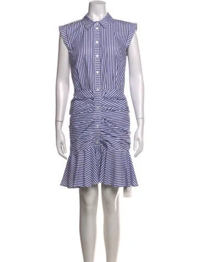 Pre-owned Veronica Beard Striped Mini Dress In Blue
