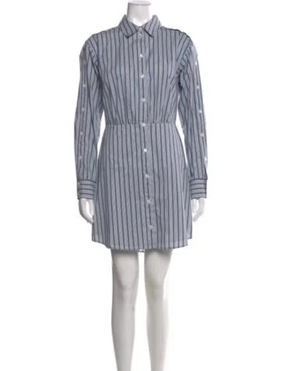 Pre-owned Veronica Beard Striped Mini Dress In Blue