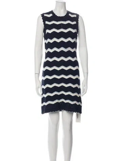 Pre-owned Veronica Beard Striped Mini Dress In Blue