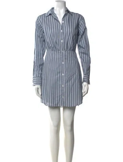 Pre-owned Veronica Beard Striped Mini Dress In Blue