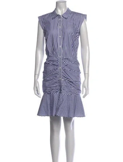 Pre-owned Veronica Beard Striped Mini Dress In Blue