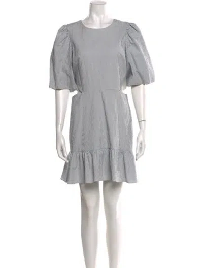 Pre-owned Veronica Beard Striped Mini Dress In Blue