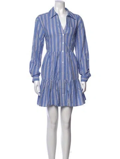 Pre-owned Veronica Beard Striped Mini Dress In Blue
