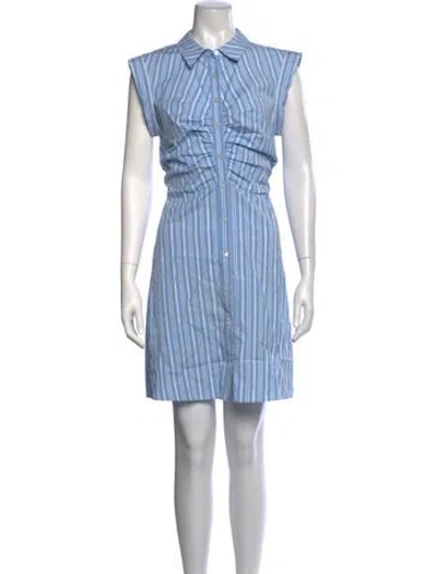 Pre-owned Veronica Beard Striped Mini Dress In Blue
