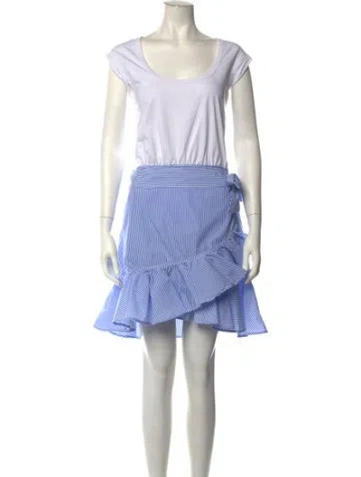 Pre-owned Veronica Beard Striped Mini Dress In Blue