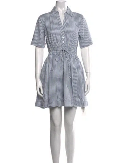 Pre-owned Veronica Beard Striped Mini Dress In Blue