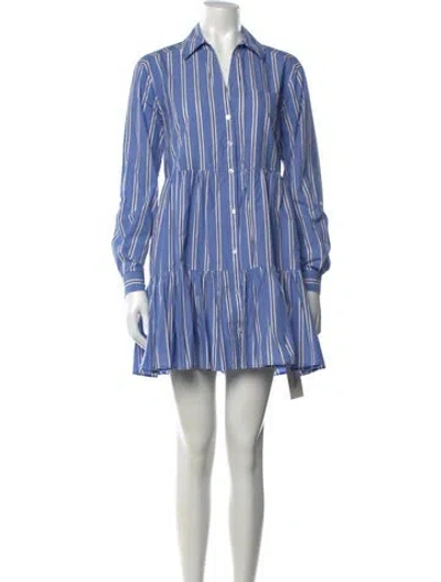 Pre-owned Veronica Beard Striped Mini Dress In Blue