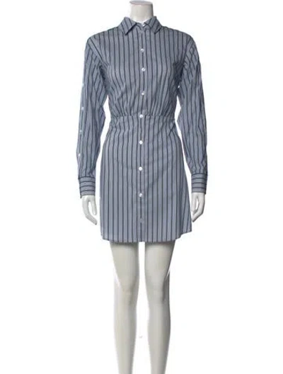 Pre-owned Veronica Beard Striped Mini Dress In Blue