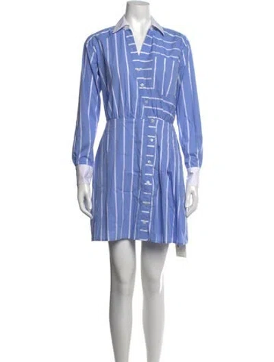 Pre-owned Veronica Beard Striped Mini Dress In Blue