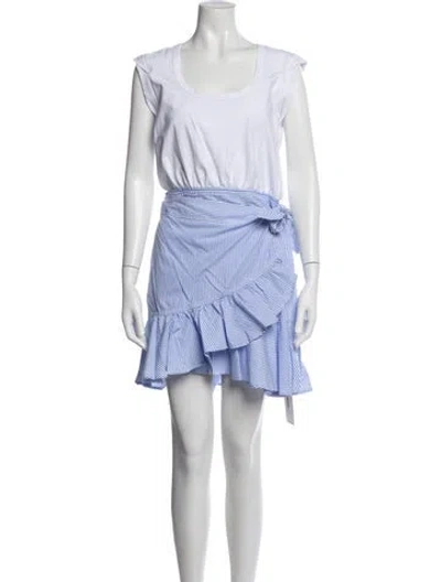 Pre-owned Veronica Beard Striped Mini Dress In Blue/white