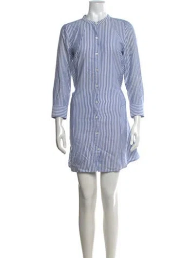Pre-owned Veronica Beard Striped Mini Dress In Blue/white