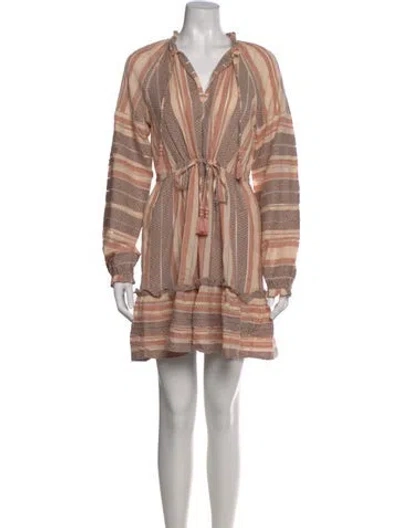 Pre-owned Veronica Beard Striped Mini Dress In Brown