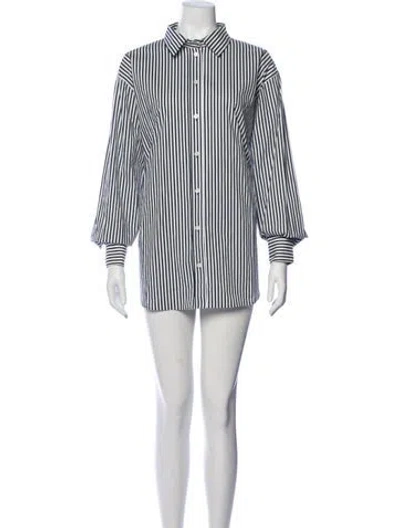 Pre-owned Veronica Beard Striped Mini Dress In Gray