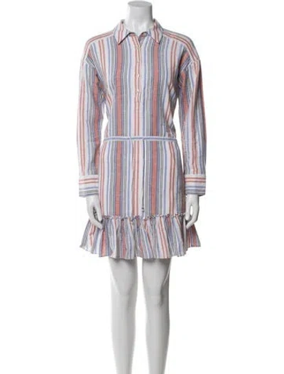 Pre-owned Veronica Beard Striped Mini Dress In Multi