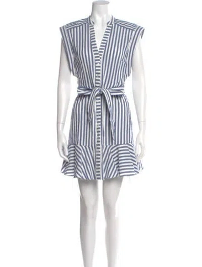 Pre-owned Veronica Beard Striped Mini Dress In Multi
