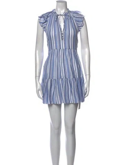 Pre-owned Veronica Beard Striped Mini Dress In Multi