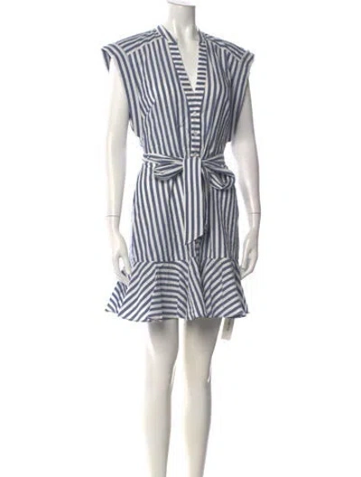 Pre-owned Veronica Beard Striped Mini Dress In Multi