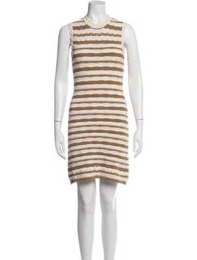 Pre-owned Veronica Beard Striped Mini Dress In Multicolor