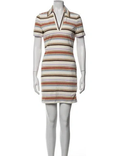 Pre-owned Veronica Beard Striped Mini Dress In Multicolor