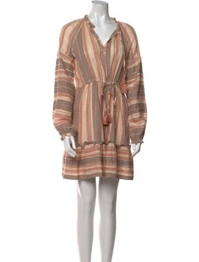 Pre-owned Veronica Beard Striped Mini Dress In Neutral