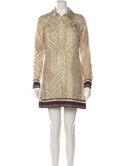Pre-owned Veronica Beard Striped Mini Dress In Neutral