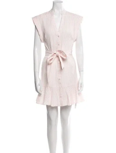 Pre-owned Veronica Beard Striped Mini Dress In Pink