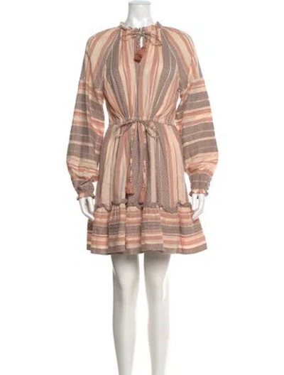 Pre-owned Veronica Beard Striped Mini Dress In Pink
