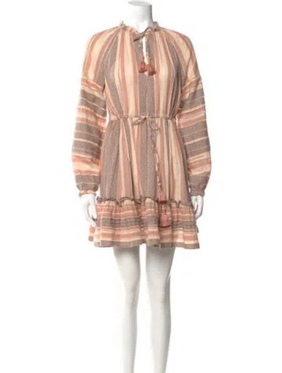 Pre-owned Veronica Beard Striped Mini Dress In Pink