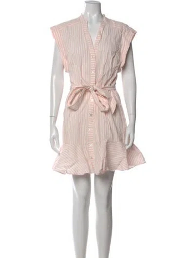 Pre-owned Veronica Beard Striped Mini Dress In Pink