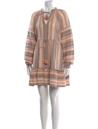 Pre-owned Veronica Beard Striped Mini Dress In Pink