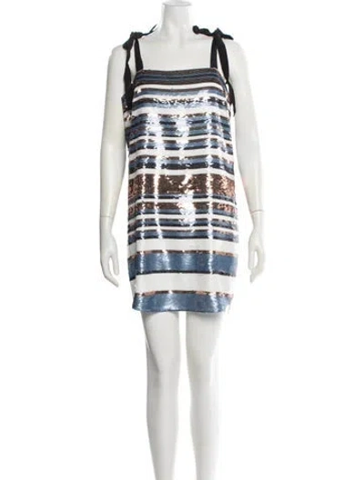 Pre-owned Veronica Beard Striped Mini Dress W/ Tags In Blue