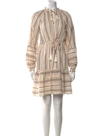 Pre-owned Veronica Beard Striped Mini Dress W/ Tags In Neutral