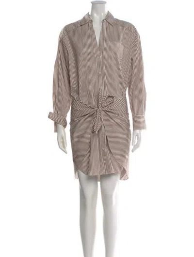 Pre-owned Veronica Beard Striped Mini Dress W/ Tags In Neutral