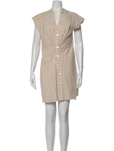 Pre-owned Veronica Beard Striped Mini Dress W/ Tags In Neutral