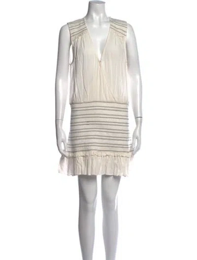 Pre-owned Veronica Beard Striped Mini Dress W/ Tags In Neutral