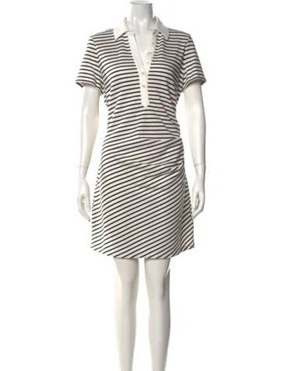 Pre-owned Veronica Beard Striped Mini Dress W/ Tags In White