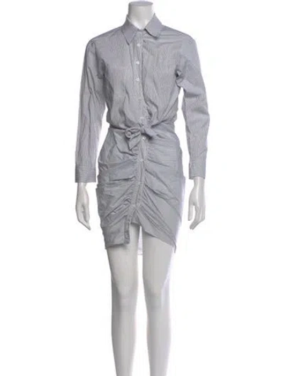 Pre-owned Veronica Beard Striped Mini Dress In White
