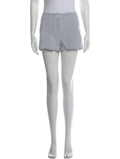 Pre-owned Veronica Beard Striped Mini Shorts In Black