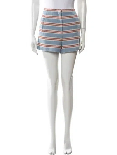 Pre-owned Veronica Beard Striped Mini Shorts In Blue