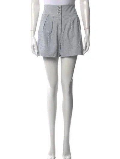 Pre-owned Veronica Beard Striped Mini Shorts In Blue