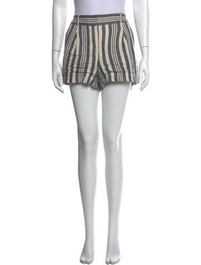 Pre-owned Veronica Beard Striped Mini Shorts In Blue