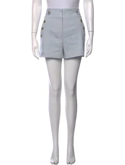 Pre-owned Veronica Beard Striped Mini Shorts In Blue