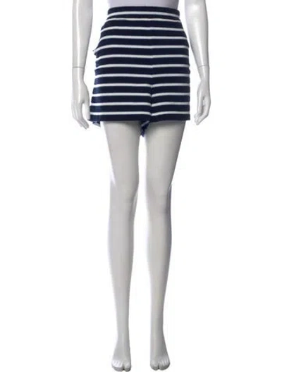 Pre-owned Veronica Beard Striped Mini Shorts In Blue/white