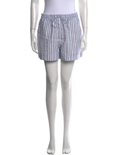 Pre-owned Veronica Beard Striped Mini Shorts In Blue/white
