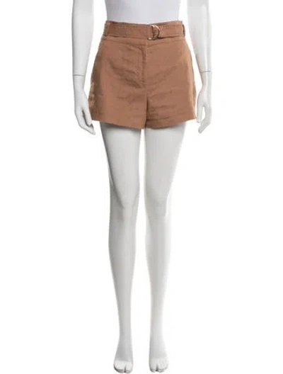 Pre-owned Veronica Beard Striped Mini Shorts In Brown