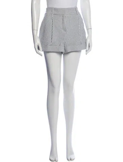 Pre-owned Veronica Beard Striped Mini Shorts In Gray