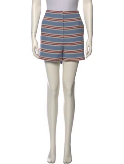 Pre-owned Veronica Beard Striped Mini Shorts In Multi
