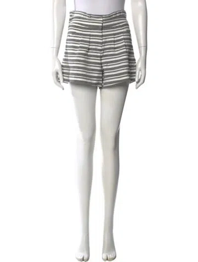 Pre-owned Veronica Beard Striped Mini Shorts In Multi